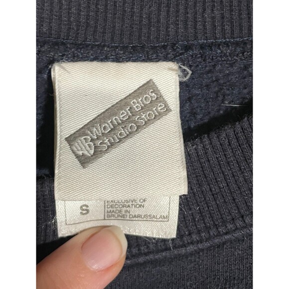 Vintage Looney Tunes Warner Bros Crewneck Sweatshirt Cartoon Embroidered READ - Picture 4 of 11